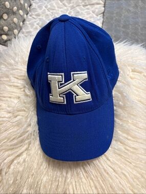 Blue Baseball Cap with White 'K' Patch